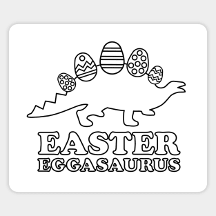 Easter Coloring Book Style - Color Your Own Dinosaur Magnet